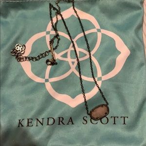 Kendra Scott Gunmetal and Rose Quartz Elisa